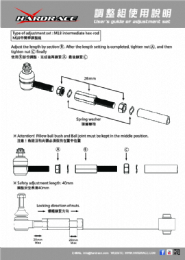 USER'S GUIDE OF M18 ADJUSTMENT SET 