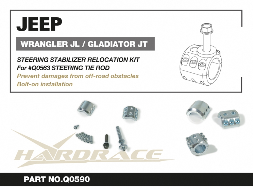 Q0590 - STEERING STABILIZER RELOCATION KIT