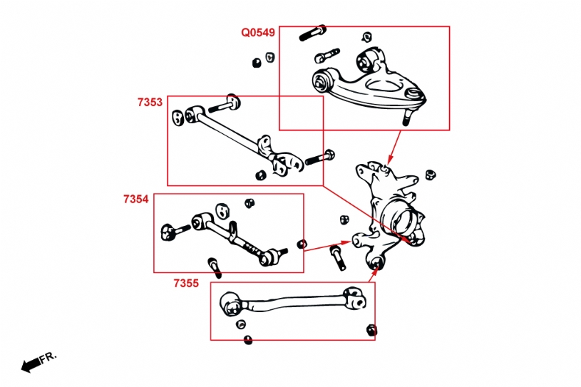 7353 - REAR LOWER ARM/CAMBER KIT